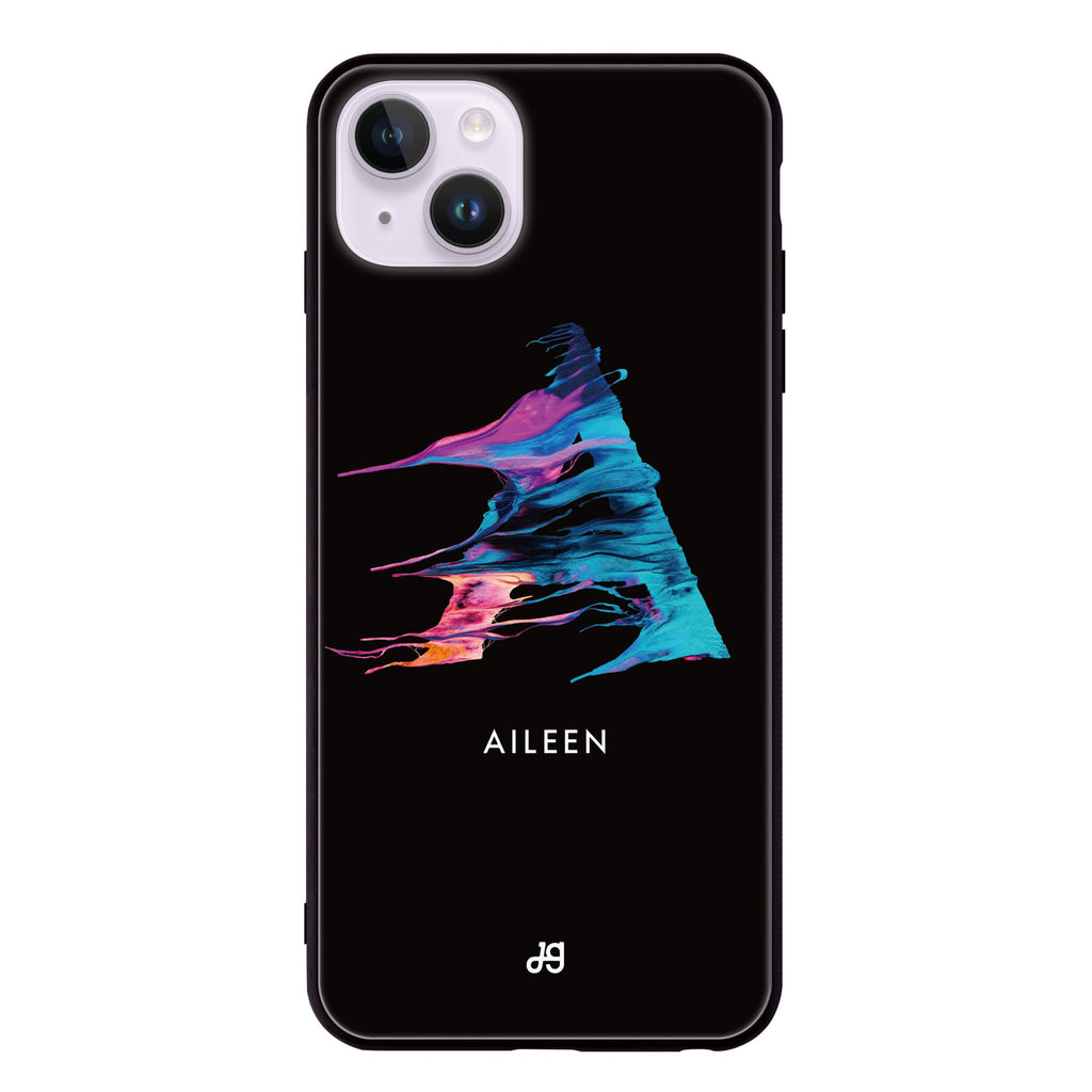 Watercolor Monogram iPhone 14 Plus Glass Case
