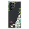 Rose in Wild personalized name Samsung Galaxy S26/S25/S24/S23/S22 Ultra ultra clear case, transparent design, main view