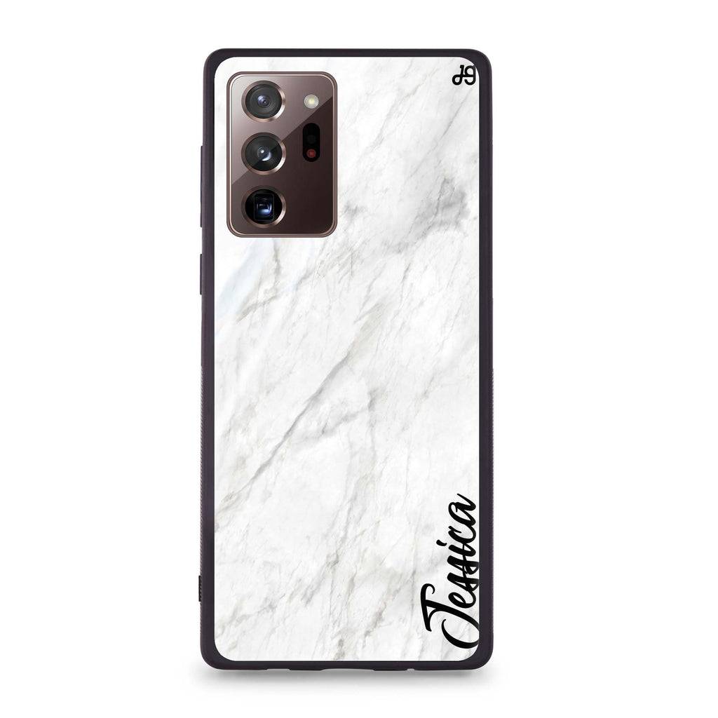 White Marble – Deep Love Samsung Note 20 Ultra Glass Case