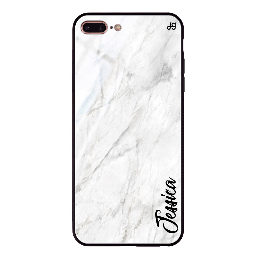 White Marble – Deep Love iPhone 7 Plus Glass Case