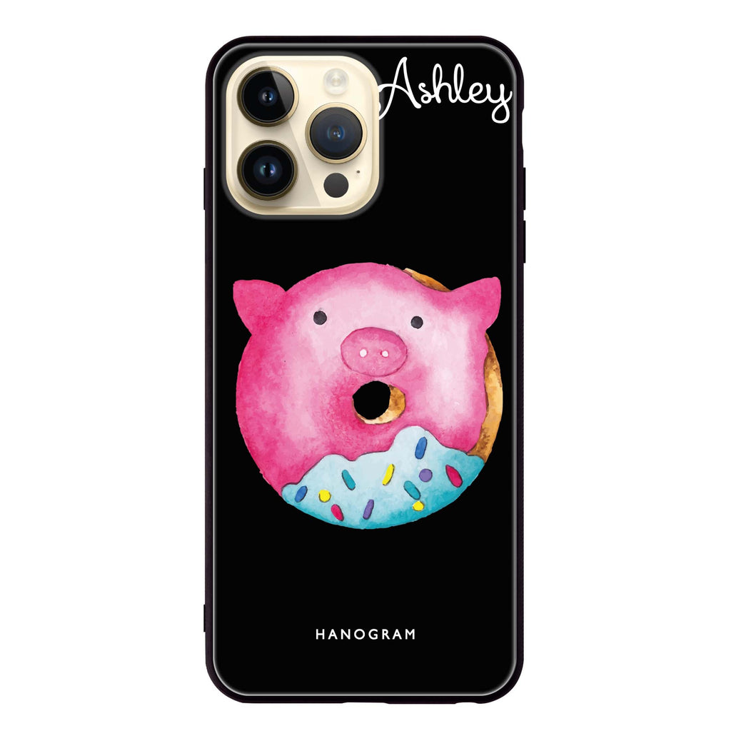 Sweet donut piggy Glass Case