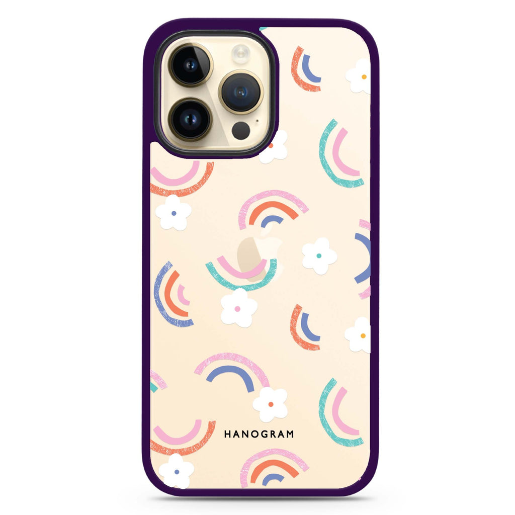 Rainbow Floral Impact Guard Bumper Case