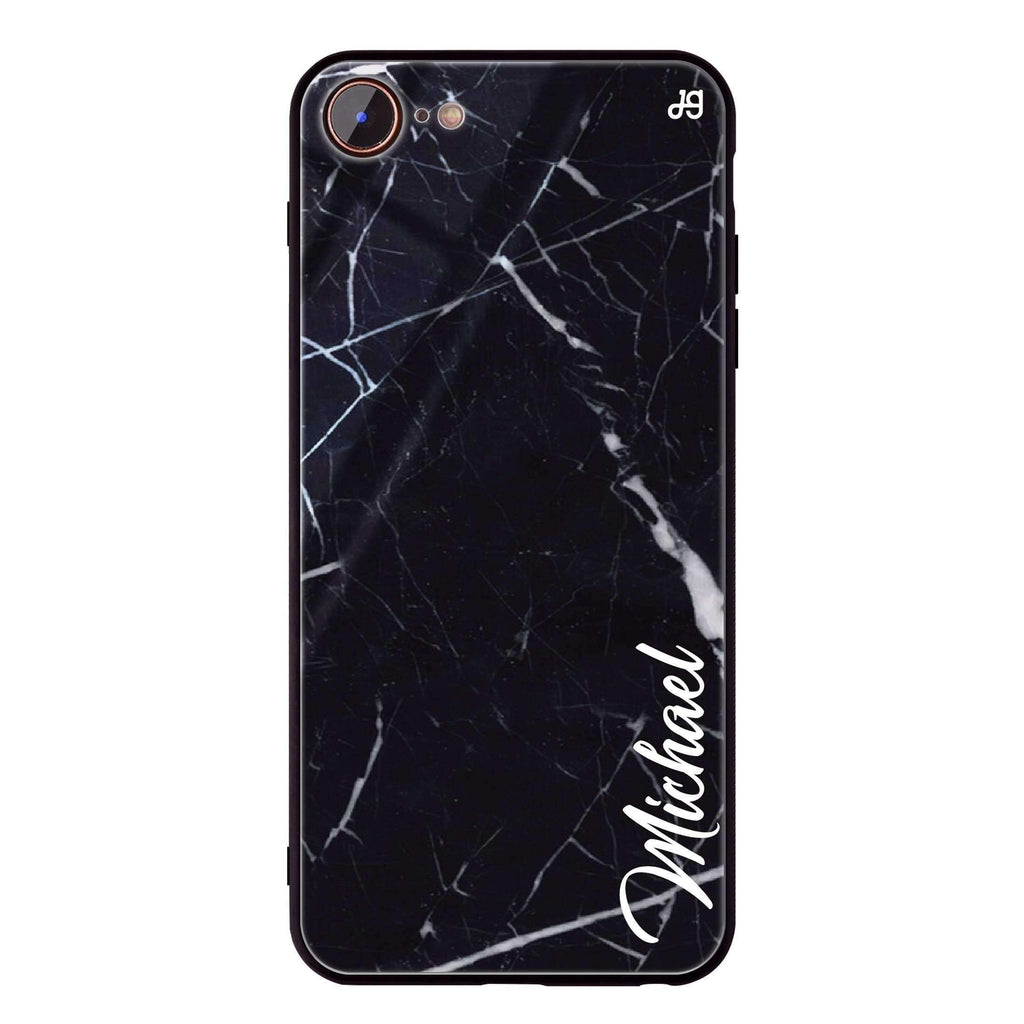 Black Marble – Deep Love iPhone 8 Glass Case