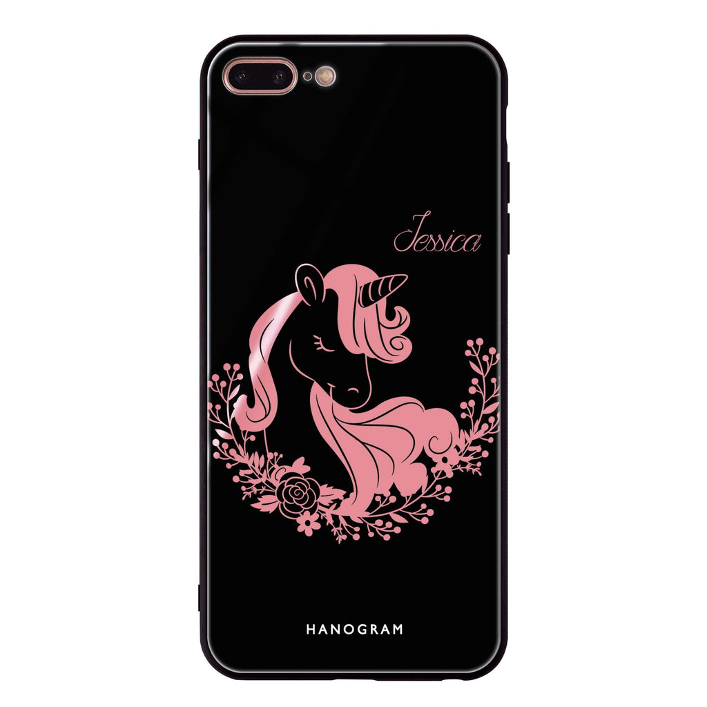 Silhouette Unicorn iPhone 8 Plus Glass Case