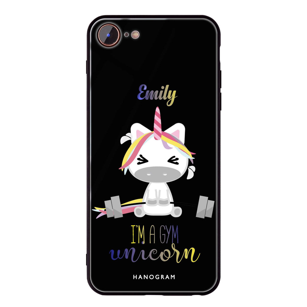 Gymnast Unicorn iPhone 8 Glass Case
