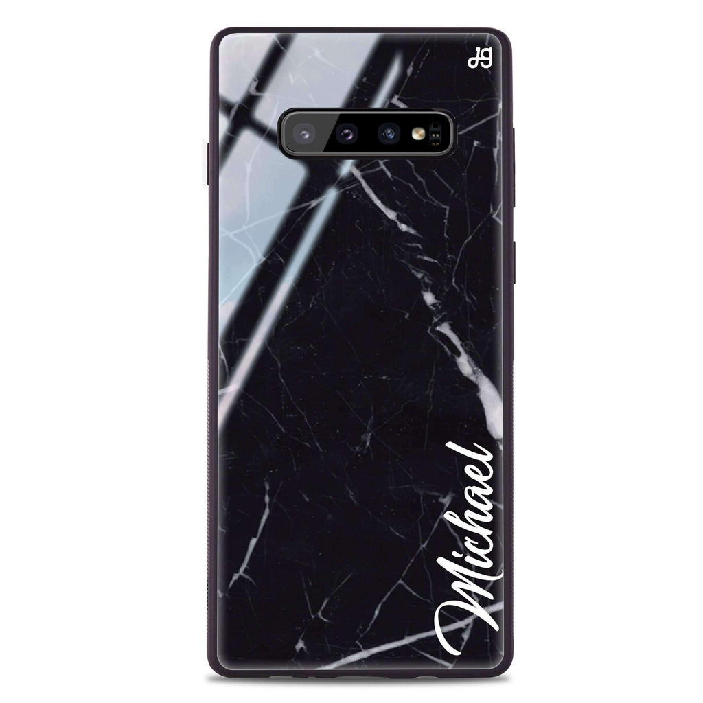 Black Marble – Deep Love Samsung S10 Plus Glass Case