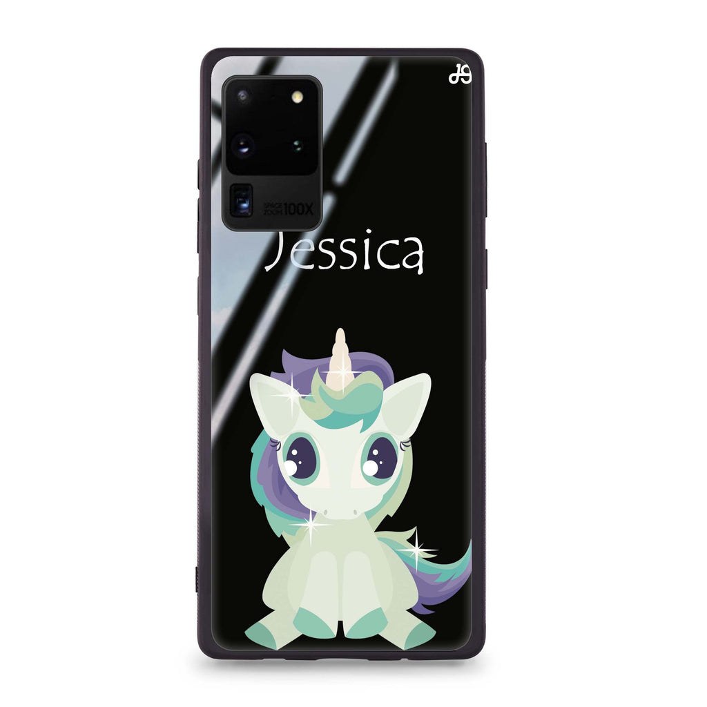 Pretty Eyes Unicorn Samsung Glass Case