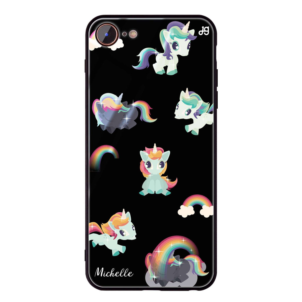 Unicorn & Rainbow iPhone 8 Glass Case