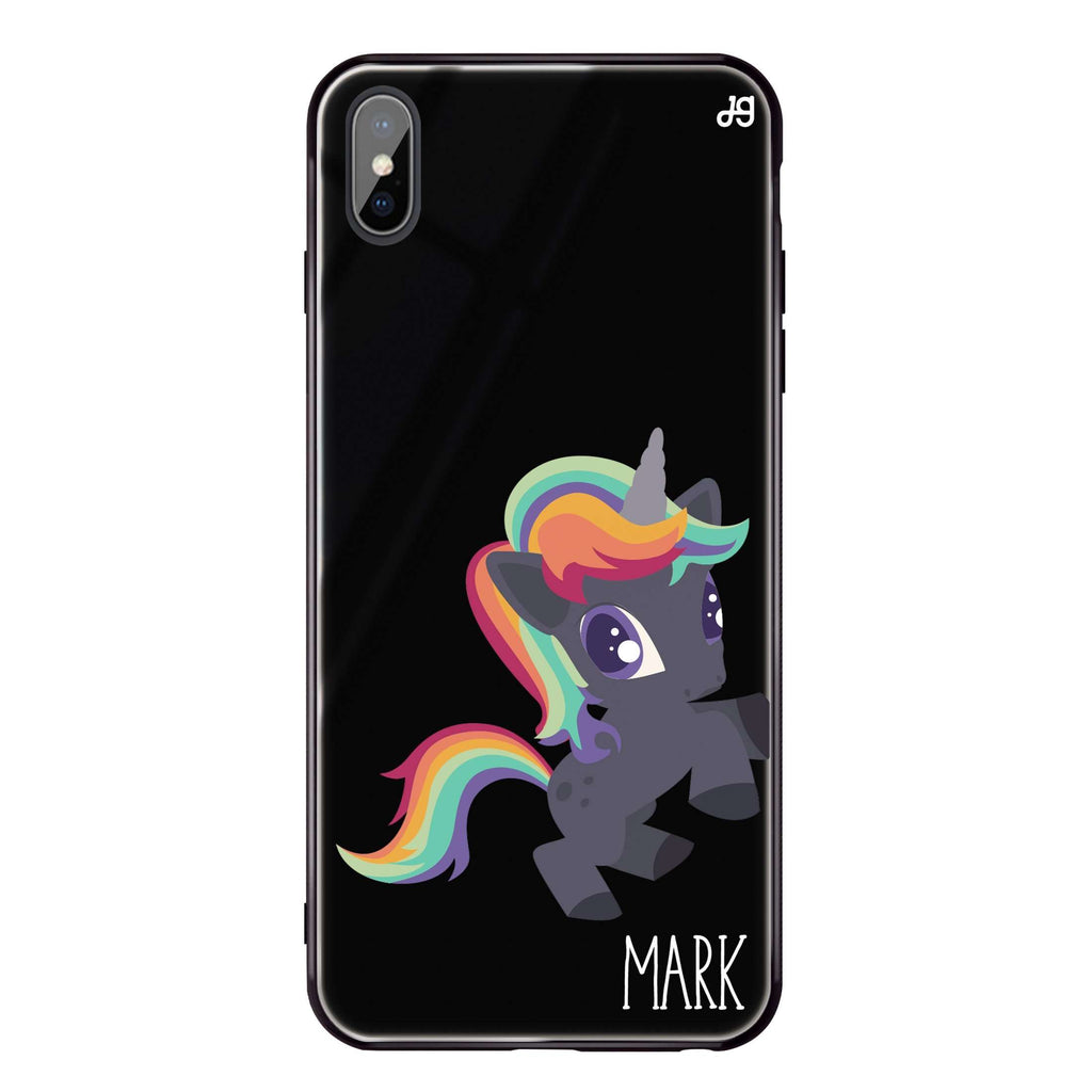 Lovely Unicorn I iPhone XS Max Glass Case