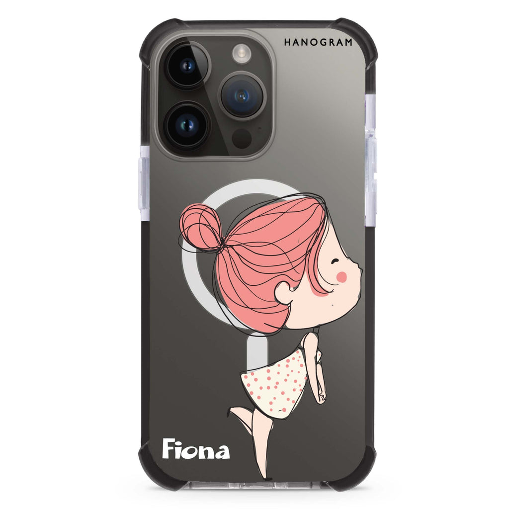 Cute girl kissing MagSafe Compatible Ultra Shockproof Case