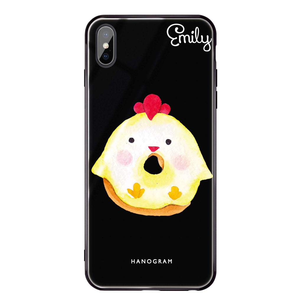 Sweet donut chick iPhone X Glass Case