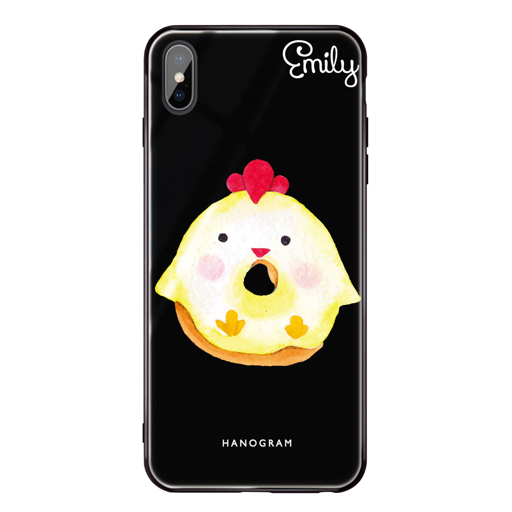 Sweet donut chick iPhone XS Max Glass Case