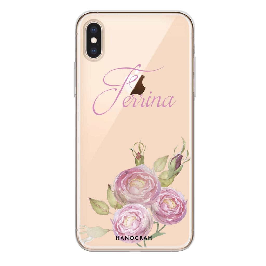 Three Watercolor Flowers iPhone XS Max Ultra Clear Case