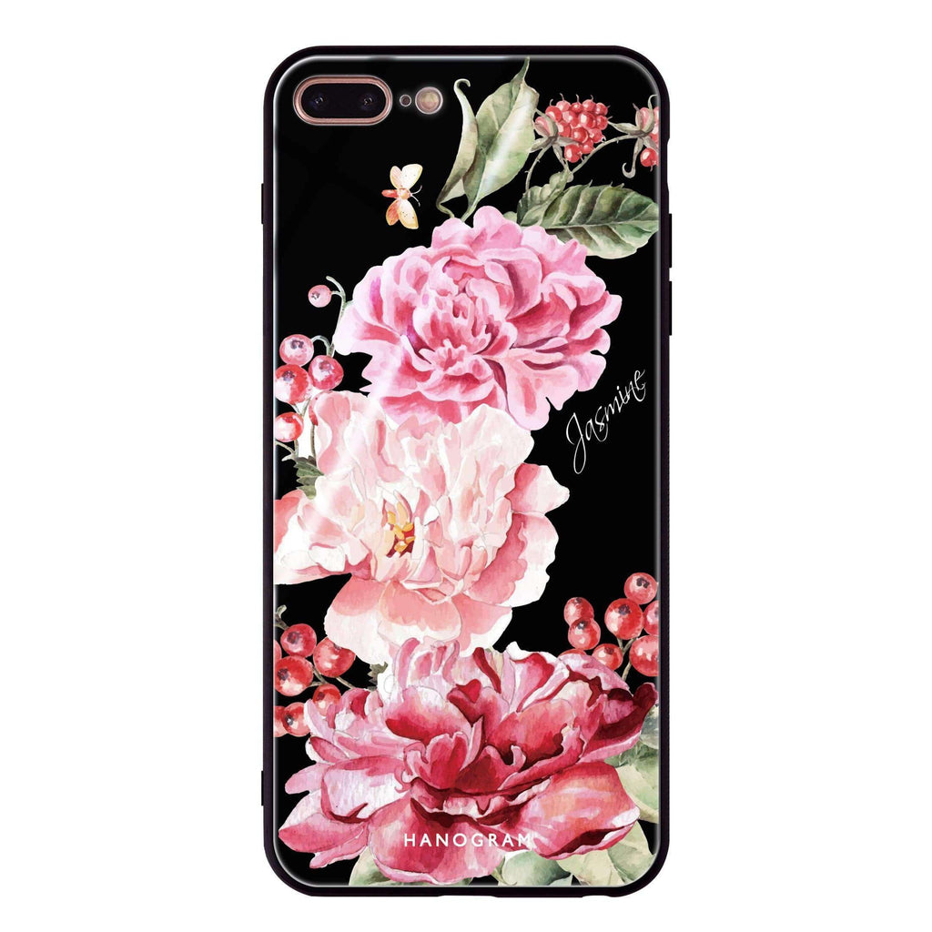 Pretty Watercolor Flowers iPhone 8 Plus Glass Case