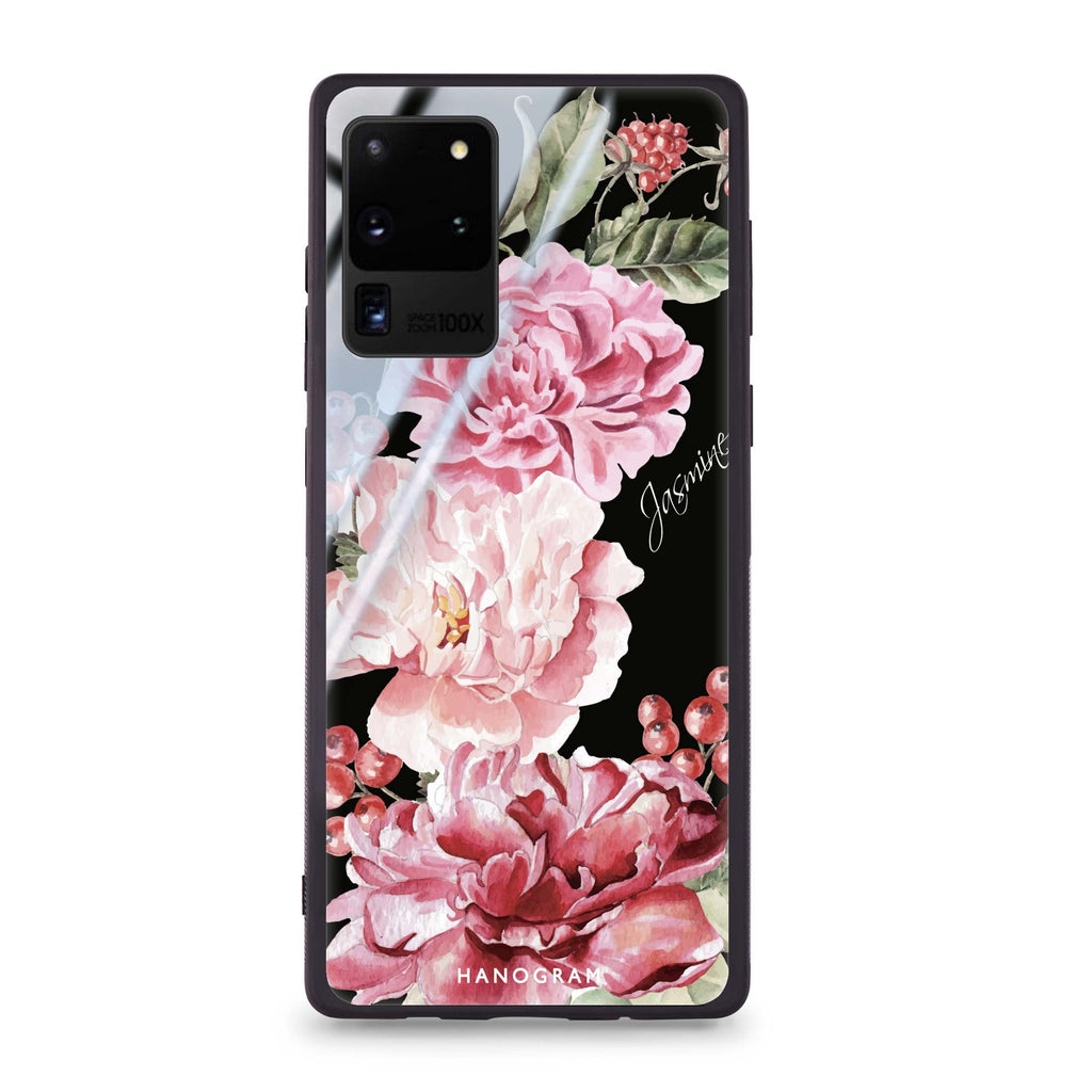 Pretty Watercolor Flowers Samsung Glass Case