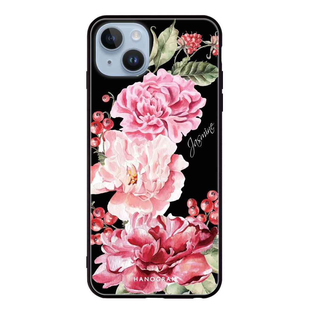 Pretty Watercolor Flowers iPhone 14 Plus Glass Case