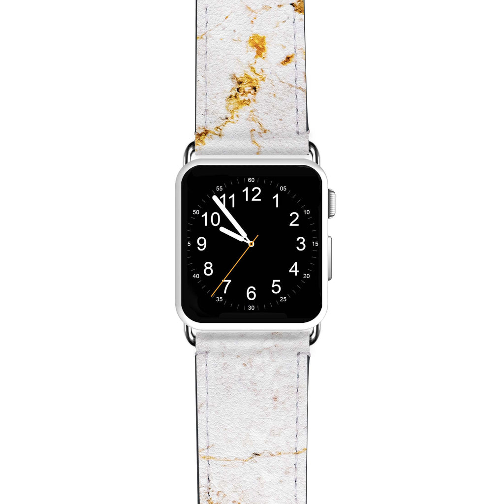 White And Gold Marble APPLE WATCH BANDS