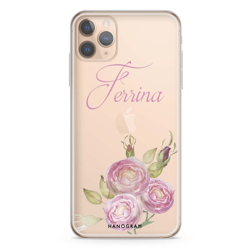 Three Watercolor Flowers iPhone 11 Pro Max Ultra Clear Case