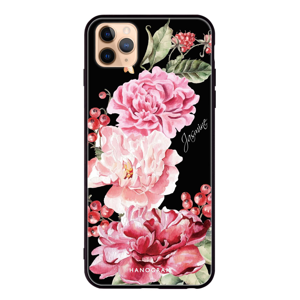 Pretty Watercolor Flowers iPhone 11 Pro Max Glass Case