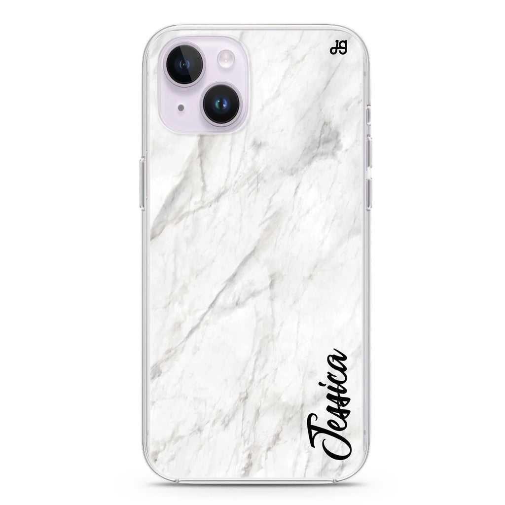 White Marble – Deep Love iPhone 12 MagSafe Compatible Ultra Clear Case