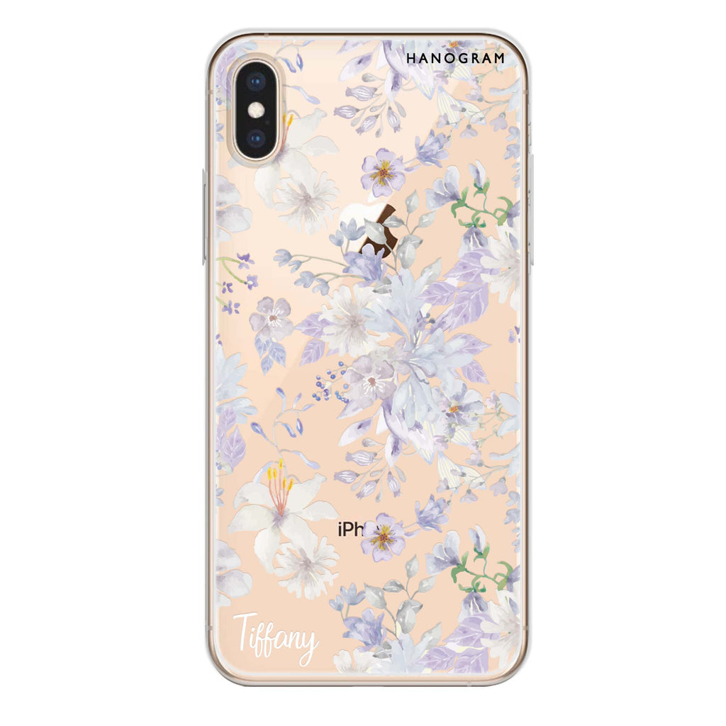 Serene Flowers Pattern iPhone XS Max Ultra Clear Case