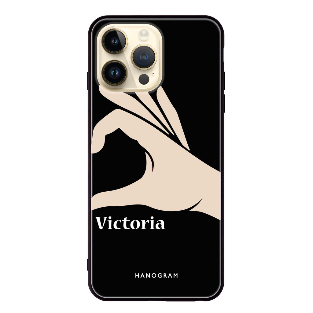 Right Hand heart Glass Case