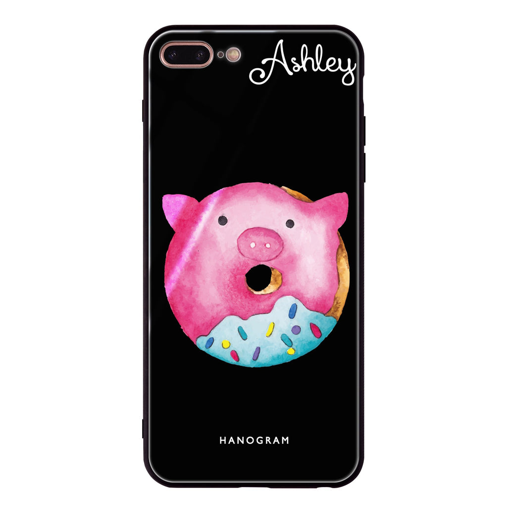 Sweet donut piggy iPhone 7 Plus Glass Case