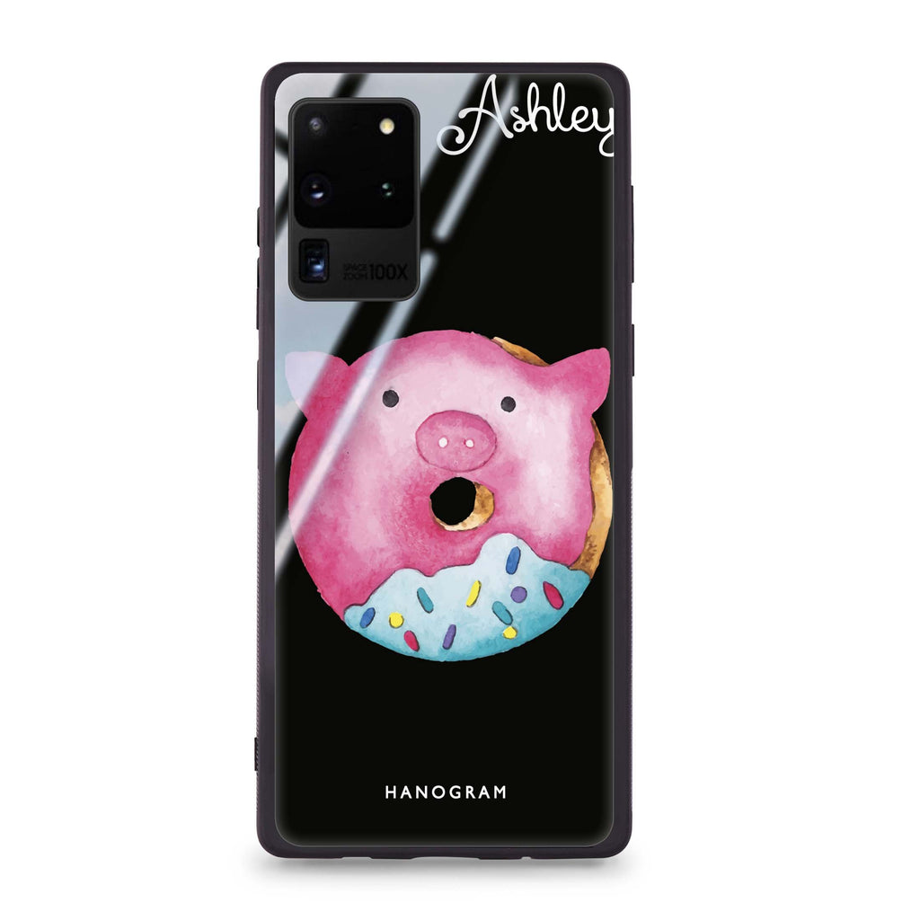 Sweet donut piggy Samsung Glass Case