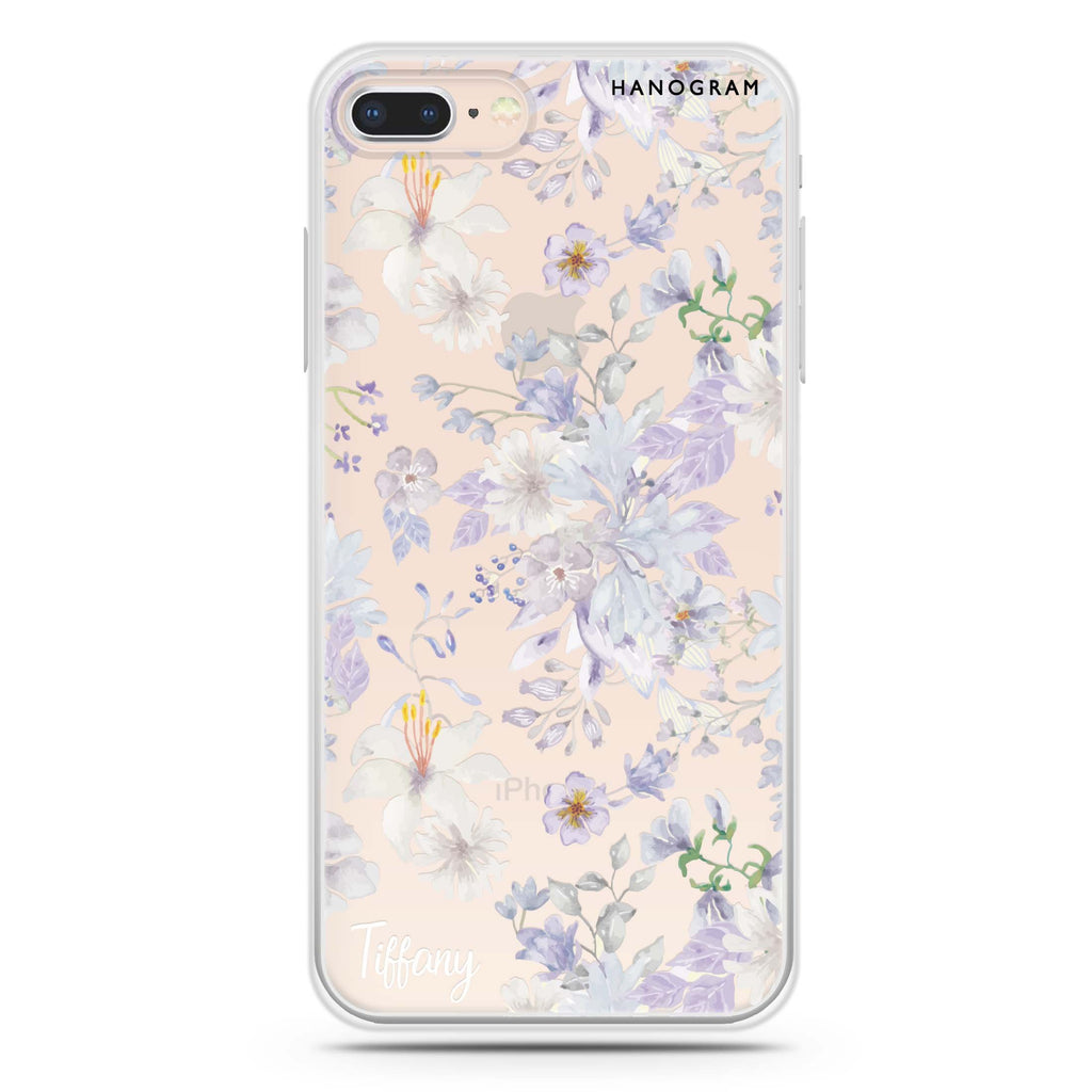 Serene Flowers Pattern iPhone 7 Plus Ultra Clear Case