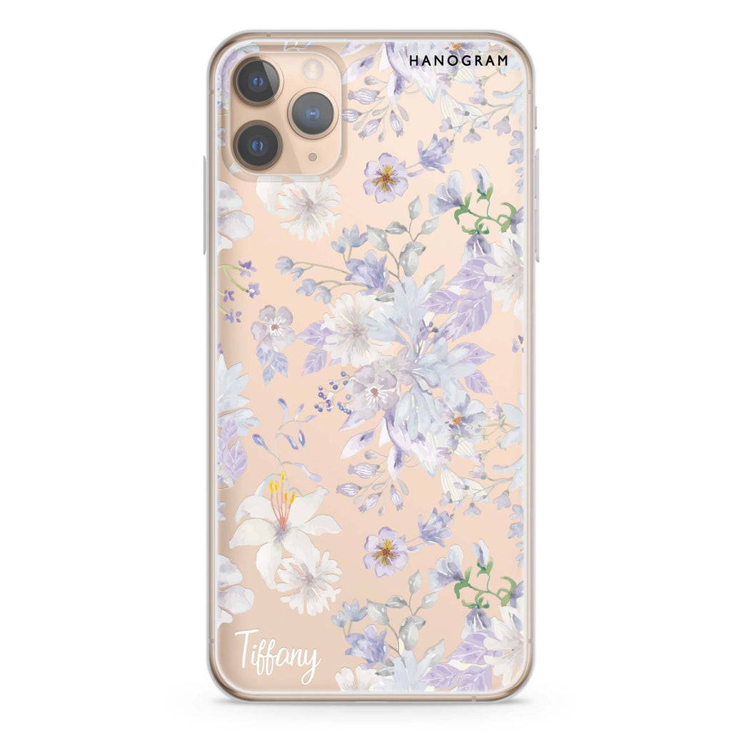 Serene Flowers Pattern iPhone 11 Pro Max Ultra Clear Case