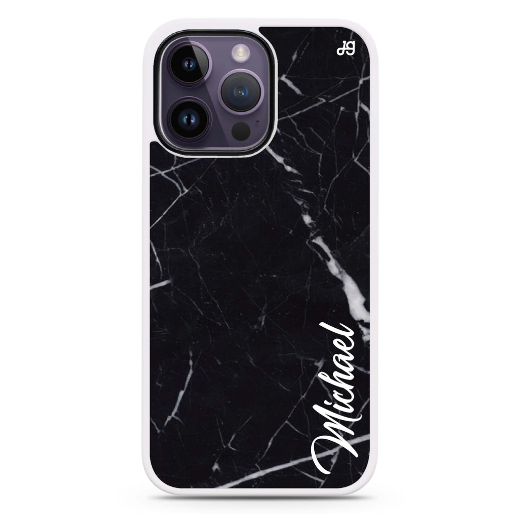 Black Marble – Deep Love iPhone 13 Pro Impact Guard Bumper Case