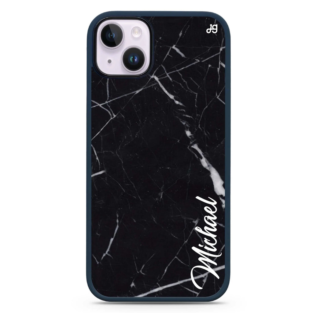 Black Marble – Deep Love iPhone 14 Plus MagSafe Compatible Impact Guard Bumper Case