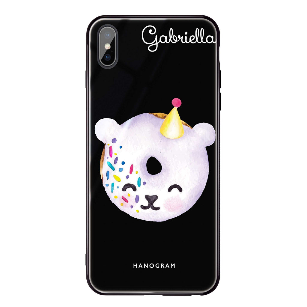 Sweet donut bear iPhone XS Max Glass Case