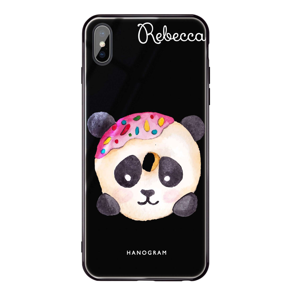 Sweet donut panda iPhone X Glass Case