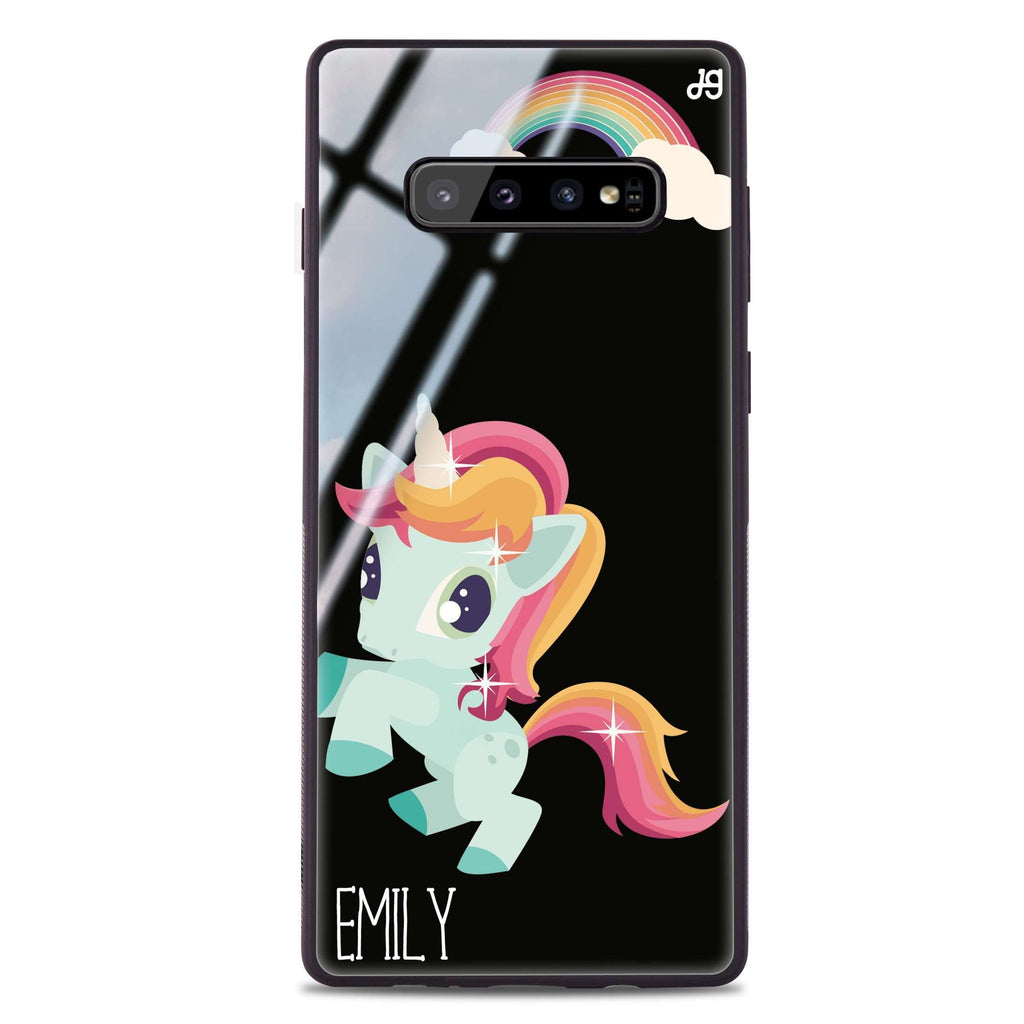 Lovely Unicorn II Samsung S10 Plus Glass Case