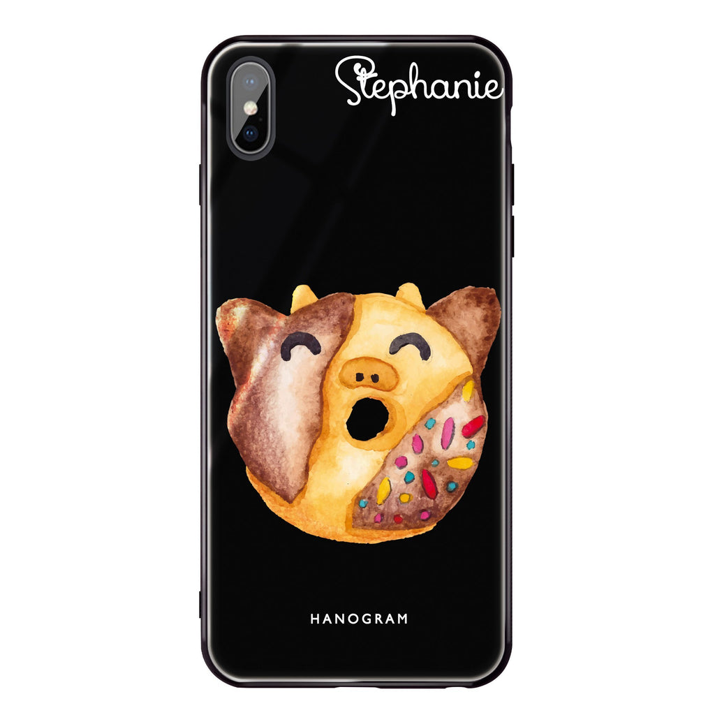 Sweet donut calf iPhone XS Glass Case