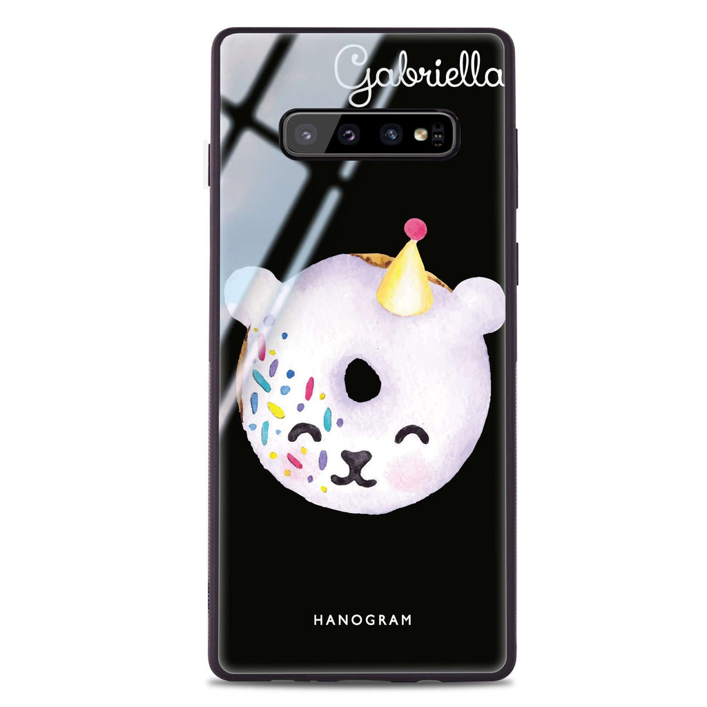 Sweet donut bear Samsung S10 Plus Glass Case