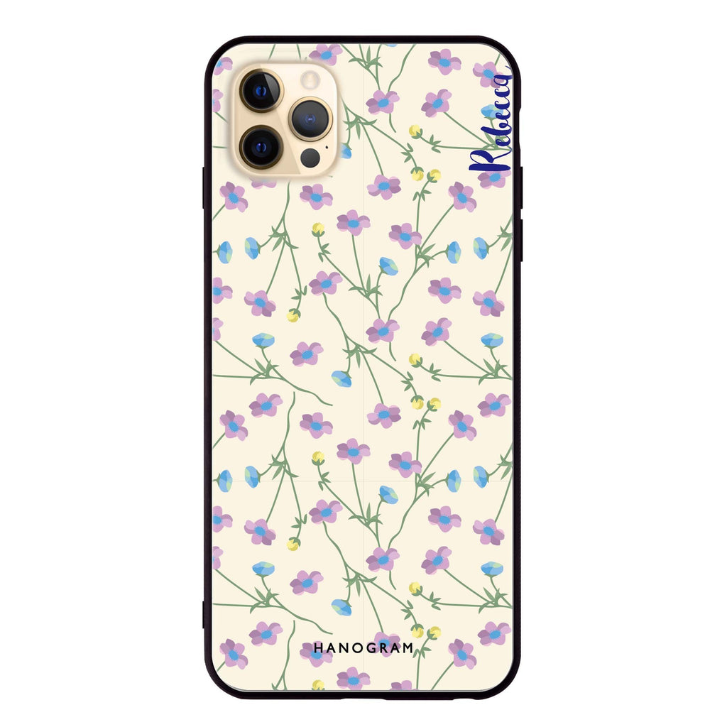 Girly floral iPhone 12 Pro Max Glass Case