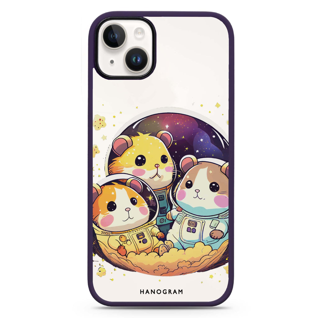 Cute space squirrels iPhone 14 Plus MagSafe Compatible Impact Guard Bumper Case