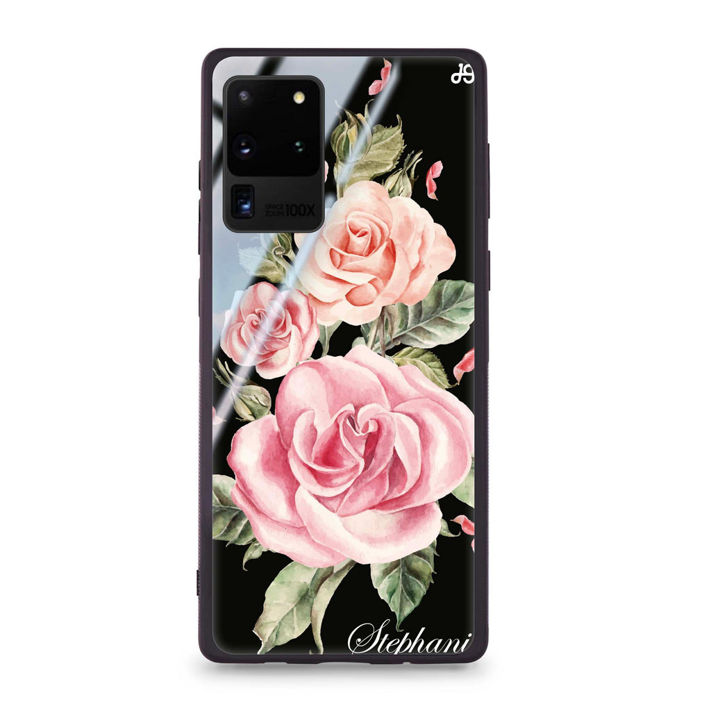 Pink Watercolor Floral Samsung S20 Ultra Glass Case