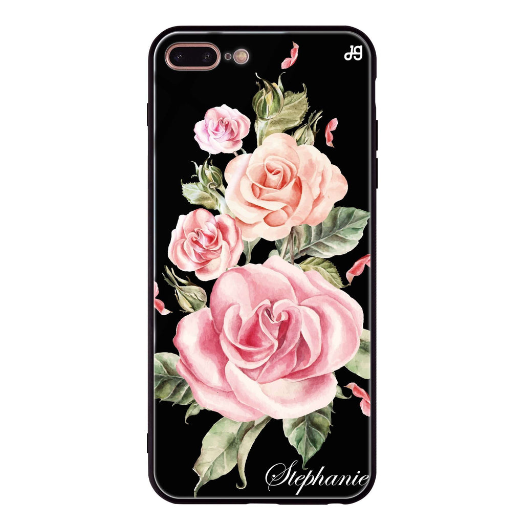 Pink Watercolor Floral iPhone 7 Plus Glass Case