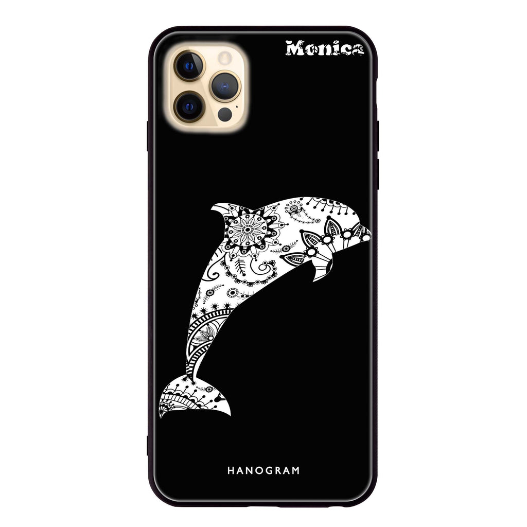 Mandala dolphin iPhone 12 Pro Glass Case