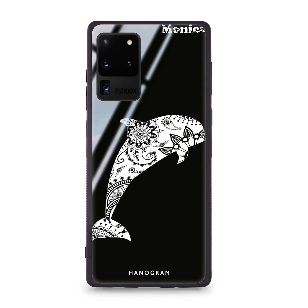 Mandala dolphin Samsung Glass Case