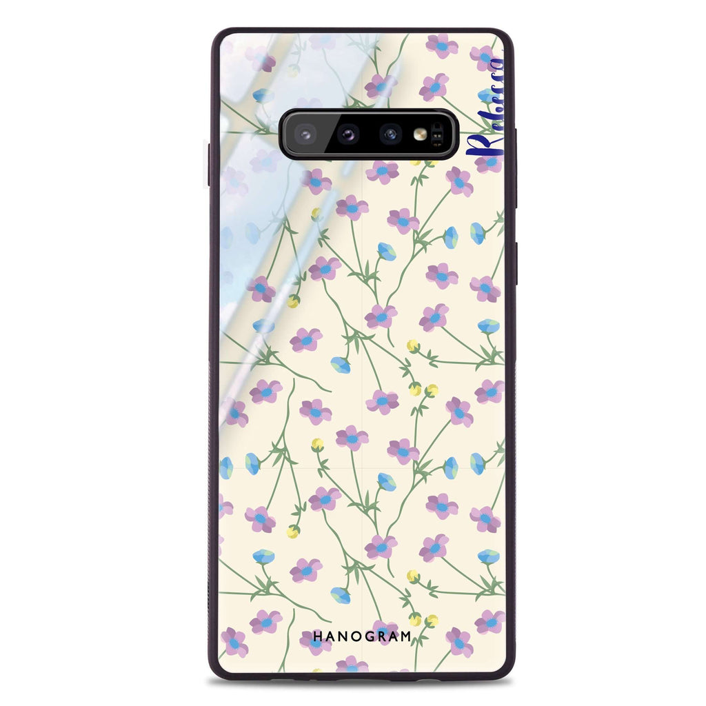 Girly floral Samsung S10 Plus Glass Case