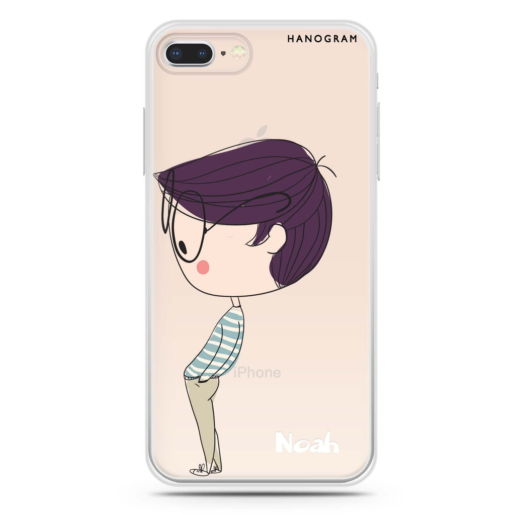 Boy kissing iPhone 7 Plus Ultra Clear Case