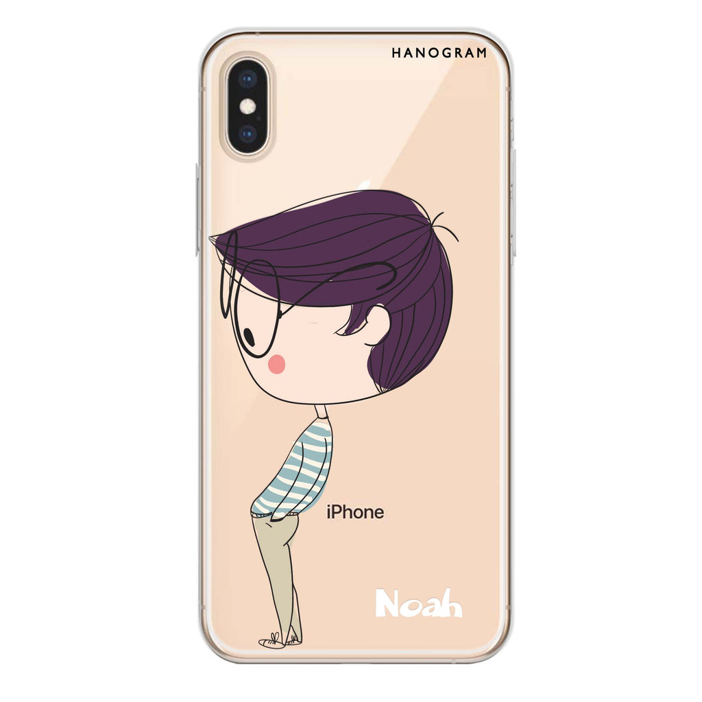Boy kissing iPhone XS Max Ultra Clear Case