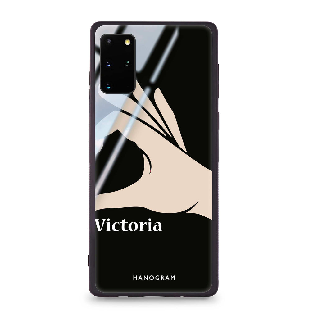 Right Hand heart Samsung S20 Plus Glass Case