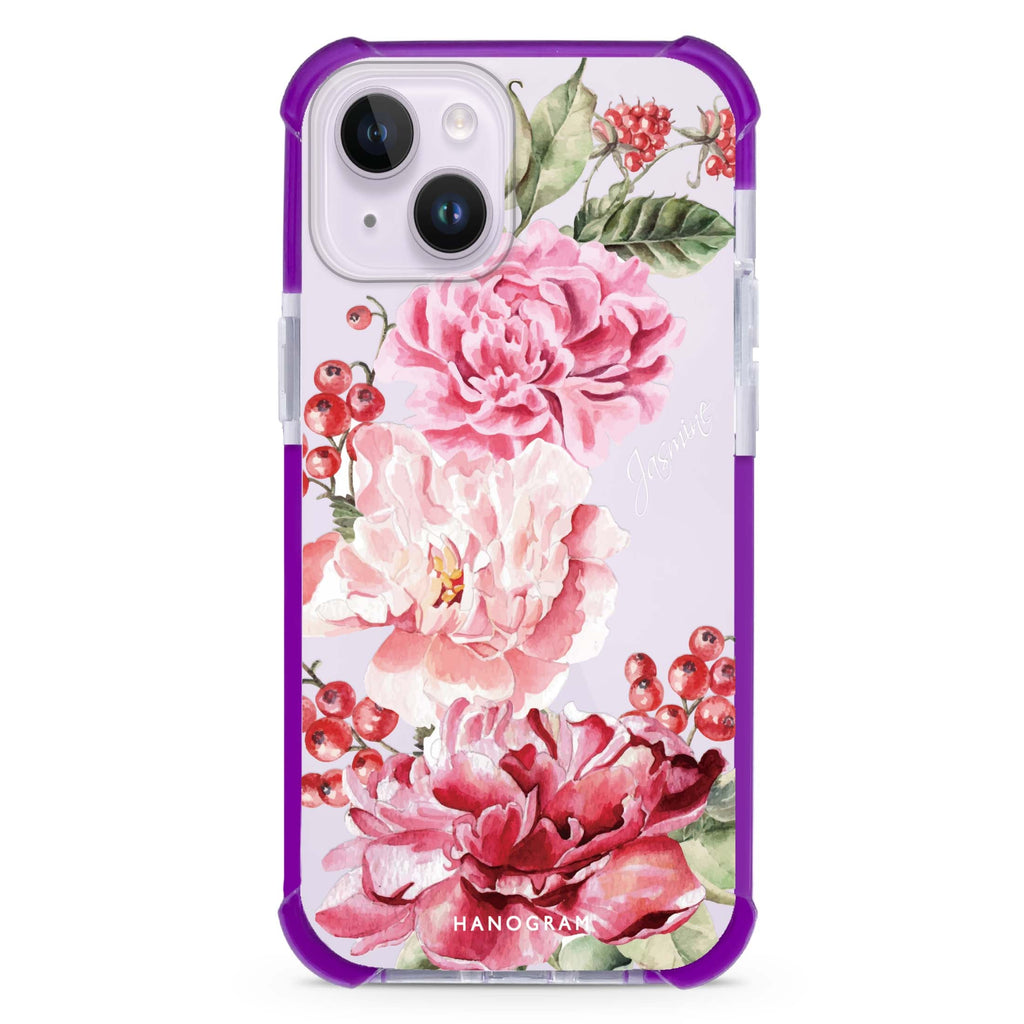 Pretty Watercolor Flowers iPhone 14 Plus Ultra Shockproof Case