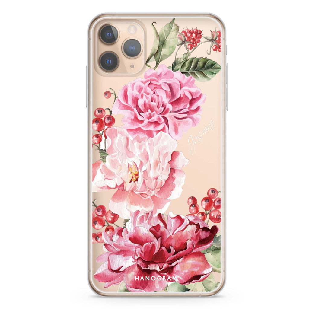 Pretty Watercolor Flowers iPhone 11 Pro Max Ultra Clear Case