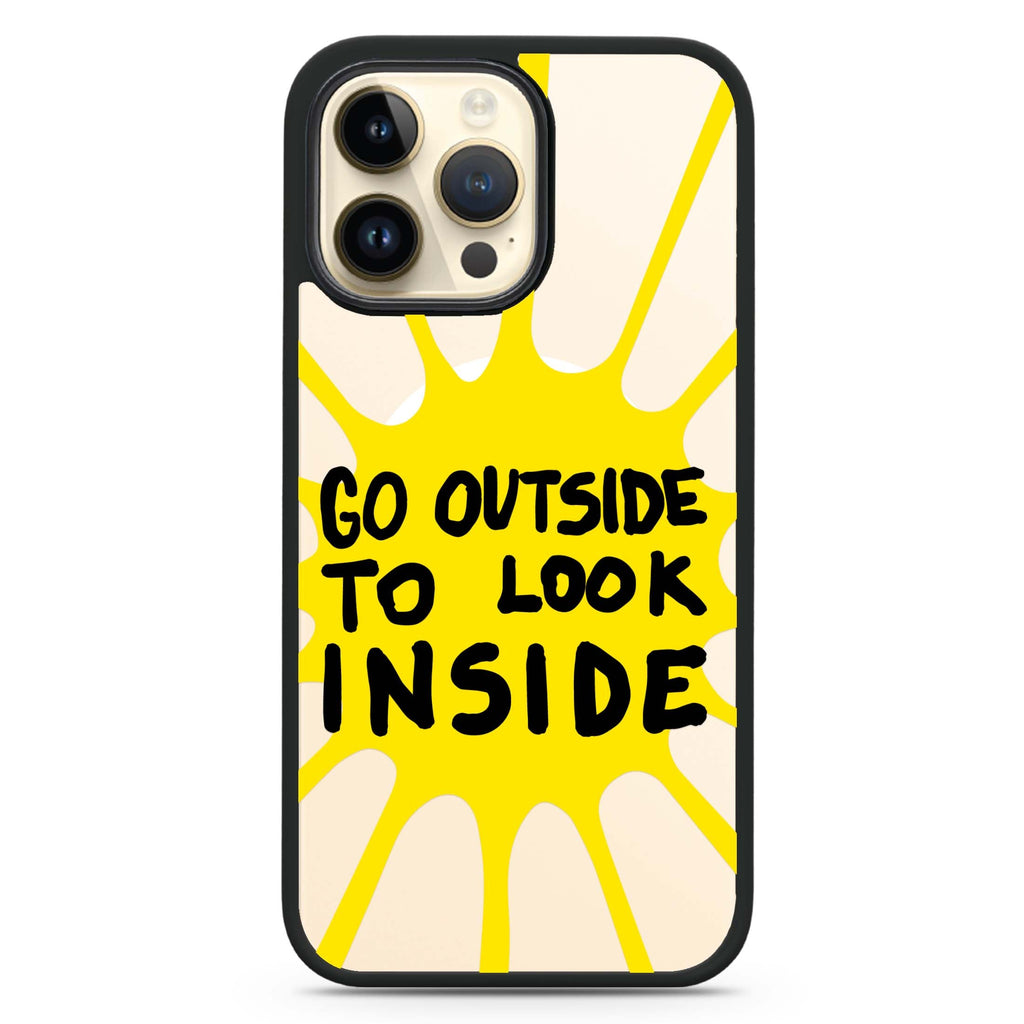 Go Outside to Look INSIDE shine MagSafe Compatible Impact Guard Bumper Case